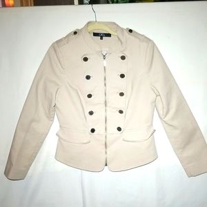 Women's Cream Military Style Jacket